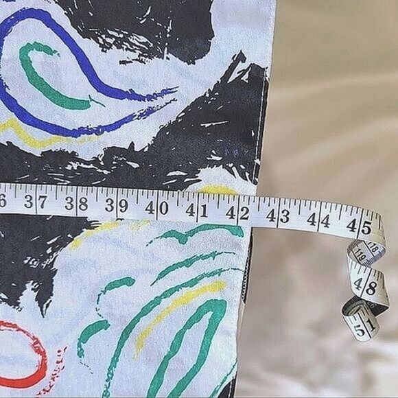 Vtg strapless bustier abstract print a-line maxi dress - Picture 13 of 13